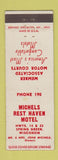 Matchbook Cover - Michels Rest Haven Motel Spring Green WI