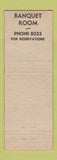 Matchbook Cover - Bennington's Steak House Yakima WA WEAR