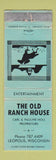 Matchbook Cover - Old Ranch House Leopolis WA WORN