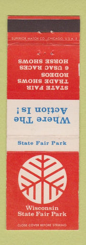 Matchbook Cover - Wisconsin State Fair Park WI