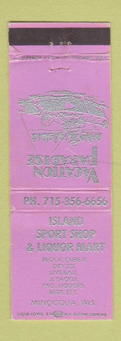 Matchbook Cover - Island Sport Shop Liquor Minocqua WI WEAR