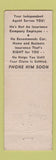 Matchbook Cover - VKT Insurance Greenwood Loyal WI WEAR