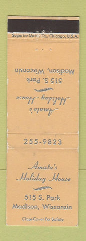Matchbook Cover - Amato's Holiday House Madison WI WEAR