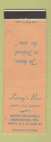 Matchbook Cover - Larry's Bar Menomonie WI WORN