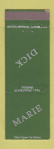 Matchbook Cover - Rosenfelder's Tavern Alderly WI