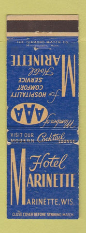 Matchbook Cover - Hotel Marinette WI WEAR
