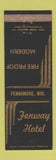 Matchbook Cover - Fenway Hotel Fennimore WI