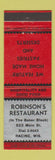 Matchbook Cover - Robinson's Restaurant Racine WI