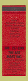 Matchbook Cover - Art Mart Art Supplies Madison WI
