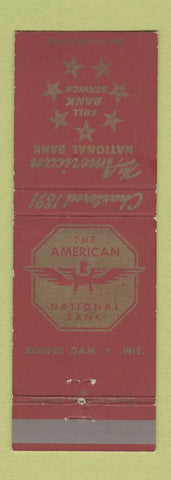 Matchbook Cover - American National Bank Beaver Dam WI