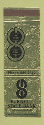 Matchbook Cover - Burnett State Bank WI