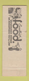 Matchbook Cover - Leffel's Supper Club Curtiss WI