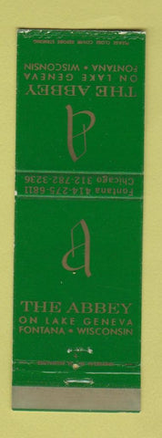 Matchbook Cover - The Abbey Lake Geneva Fontana WI