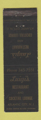 Matchbook Cover - Luigi's Restaurant Atlantic City NJ WEAR