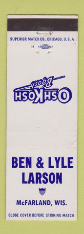 Matchbook Cover - OshKosh B'gosh clothes Ben & Lyle Larson McFarland WI