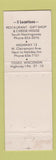 Matchbook Cover - Big Steer Sandwiches Osseo WI WEAR
