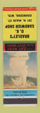 Matchbook Cover - Bradley's OK Sandwich Shop Oshkosh WI WEAR