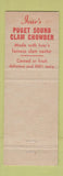 Matchbook Cover - Ivar's Clams Seattle WA