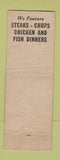 Matchbook Cover - Art's Restaurant Oconomowoc WI WEAR