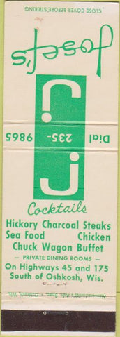 Matchbook Cover - Josef's Restaurant Oshkosh WI