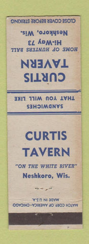 Matchbook Cover - Curtis Tavern Neshkoro WI
