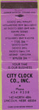 Matchbook Cover - City Clock Co Lincoln NE WEAR