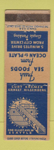 Matchbook Cover - Skipper's Seafood Seattle WA WORN