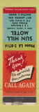 Matchbook Cover - Sun Hill Motel Seattle WA