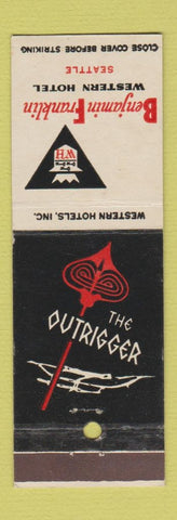 Matchbook Cover - Benjamin Franklin Hotel Seattle WA Outrigger