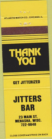 Matchbook Cover - Jitters Bar Menasha WI