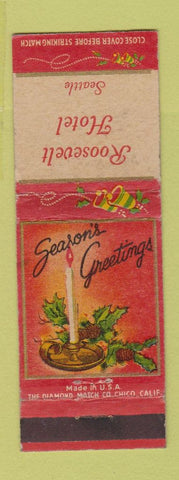 Matchbook Cover - Roosevelt Motor Hotel Seattle WA Christmas WEAR