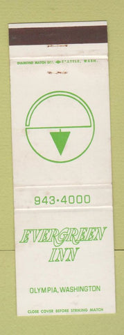 Matchbook Cover - Evergreen Inn Olympia WA