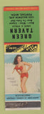 Matchbook Cover - Green Tavern Pontiac MI pinup WEAR
