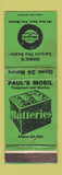 Matchbook Cover - Paul's Mobil oil gas Dearborn Heights MI WORN