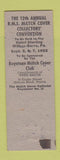 Matchbook Cover - Town of Chichester 250th Boothwyn Linwood Trainer PA
