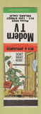Matchbook Cover - Modern TV Delano CA RCA hillbilly
