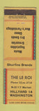 Matchbook Cover - The Le Roi grocery Hillyard WA WEAR