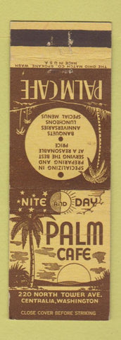 Matchbook Cover - Palm Cafe Centralia WA