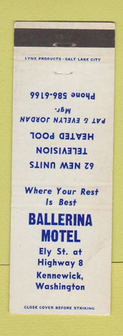 Matchbook Cover - Ballerina Motel Kennewick WA WEAR
