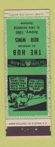 Matchbook Cover - The Hub Spokane WA liquor bar?