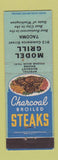 Matchbook Cover - Model Grill Tacoma WA