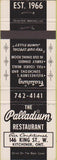 Matchbook Cover - Palladium Restaurant Kitchener ON