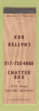Matchbook Cover - Chatter Box Gaylord MI