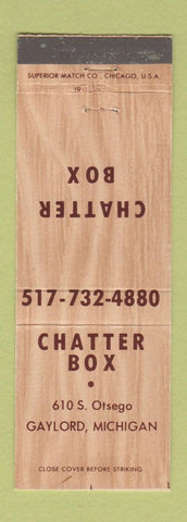 Matchbook Cover - Chatter Box Gaylord MI