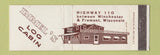 Matchbook Cover - Immel's Log Cabin Fremont Winchester WI WEAR