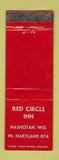 Matchbook Cover - Red Circle Inn Nashotah WI WEAR