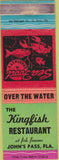 Matchbook Cover - Kingfish Restaurant John's Pass FL