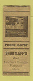 Matchbook Cover - Shurtleff's Furniture BOBTAIL