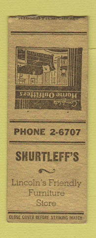 Matchbook Cover - Shurtleff's Furniture BOBTAIL