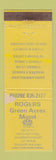 Matchbook Cover - Rogers Green Acres Motel Spooner WI WEAR